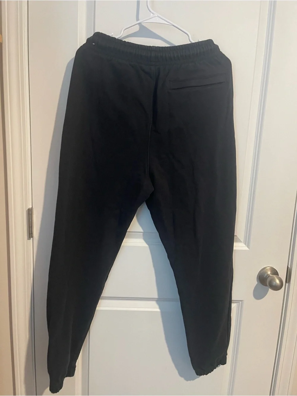 Michael Jordan Men's M Black Jogger Pants 2 front slide pockets 1 Back Zip pock